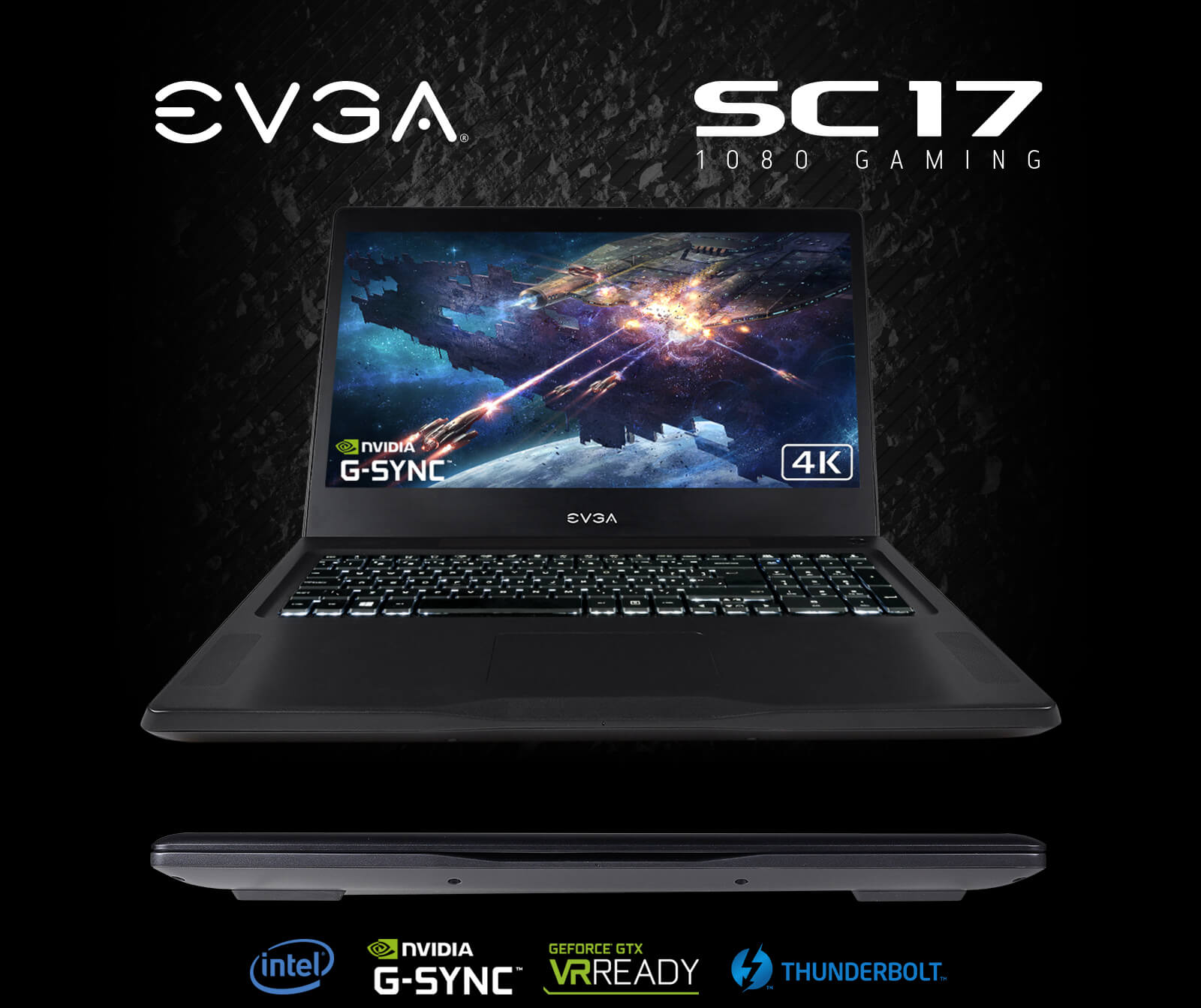 Laptop Gaming EVGA SC17 1080 com G-SYNC