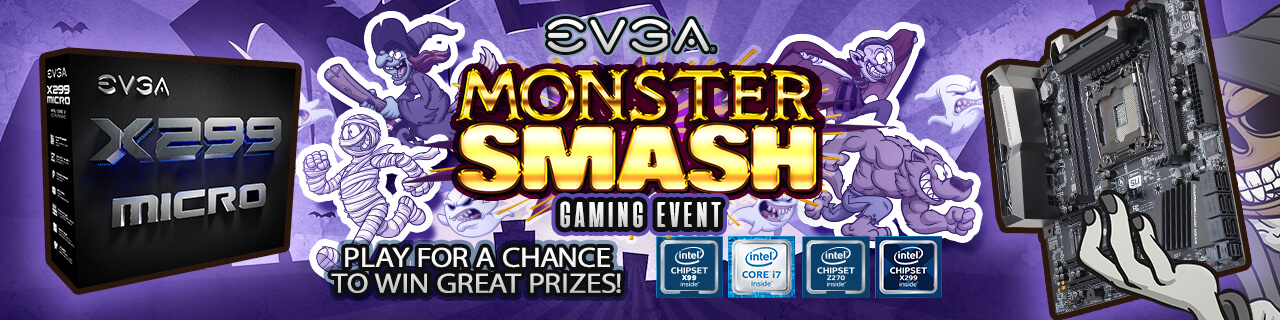 EVGA Monster Smash Spiele Event