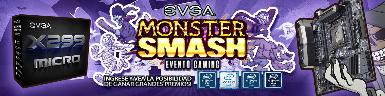 Evento de juegos de Monster Smash de EVGA