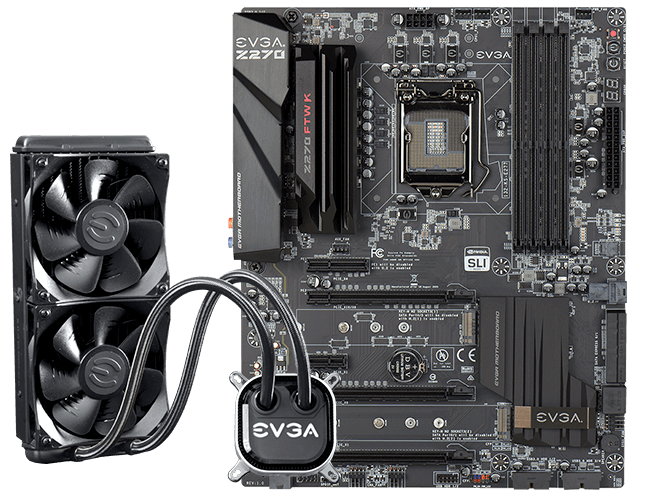 EVGA Z270 FTW K + EVGA CLC 240 Liquid / Water CPU Cooler