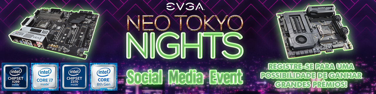 Evento de Redes Sociais Noites de Neo Tokyo