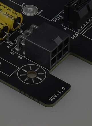 Right-Angle Power and Header layout for better cable management