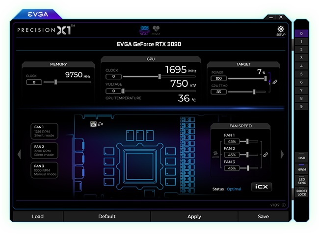 PX1 Software Interface - view 1