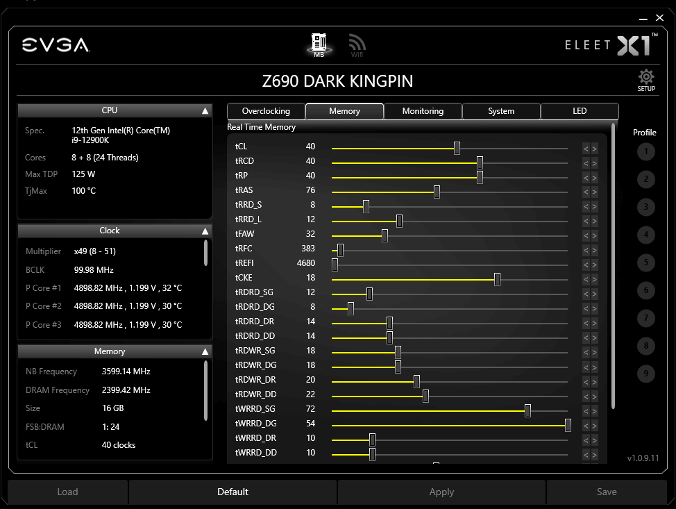 Z690 DARK Real-Time Monitoring