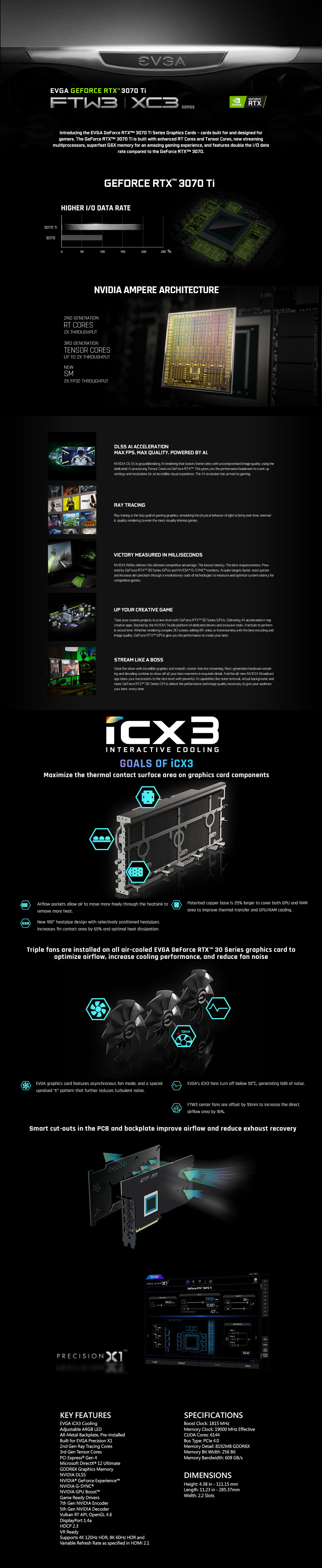 EVGA EVGA XC3 Ultra RTX 3070 Ti 8Gb GDDR6X Nvidia Geforce Brand New 