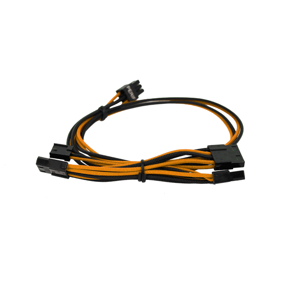 EVGA 100-G2-06KO-B9 450-650 G2/G3/G5/GP/GM/P2/PQ/T2 Orange/Black Power Supply Cable Set (Individually Sleeved)