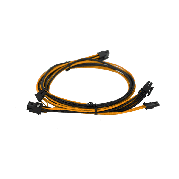 EVGA 100-G2-08KO-B9 450-850 B3/B5/G2/G3/G5/GP/GM/P2/PQ/T2 Orange/Black Power Supply Cable Set (Individually Sleeved)