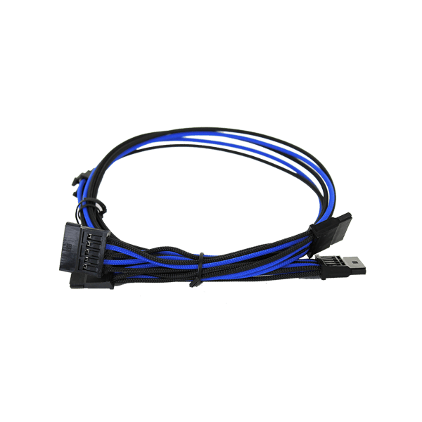 EVGA 100-G2-16KL-B9 1600 G2/P2/T2 Light Blue/Black Power Supply Cable Set (Individually Sleeved)