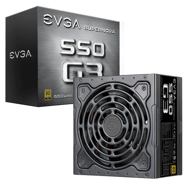 EVGA 220-G3-0550-Y3  SuperNOVA 550 G3, 80 Plus GOLD 550W, Fully Modular, Eco Mode with New HDB Fan, 7 Year Warranty, Includes Power ON Self Tester, Compact 150mm Size, Power Supply 220-G3-0550-Y3 (UK)