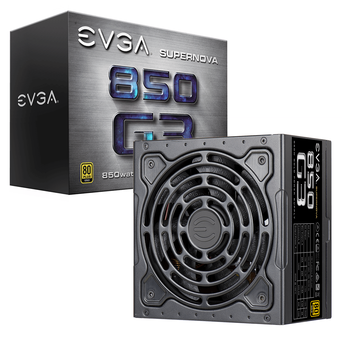 EVGA - Products - EVGA SuperNOVA 850 G+, 80 Plus Gold 850W, Fully Modular,  FDB Fan, 10 Year Warranty, Includes Power ON Self Tester, Power Supply  120-GP-0850-X1 - 120-GP-0850-X1