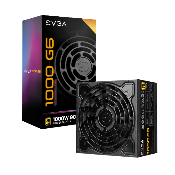 EVGA 220-G6-1000-X3  SuperNOVA 1000 G6, 80 Plus Gold 1000W, Fully Modular, Eco Mode with FDB Fan, 10 Year Warranty, Includes Power ON Self Tester, Compact 140mm Size, Power Supply 220-G6-1000-X3 (UK)