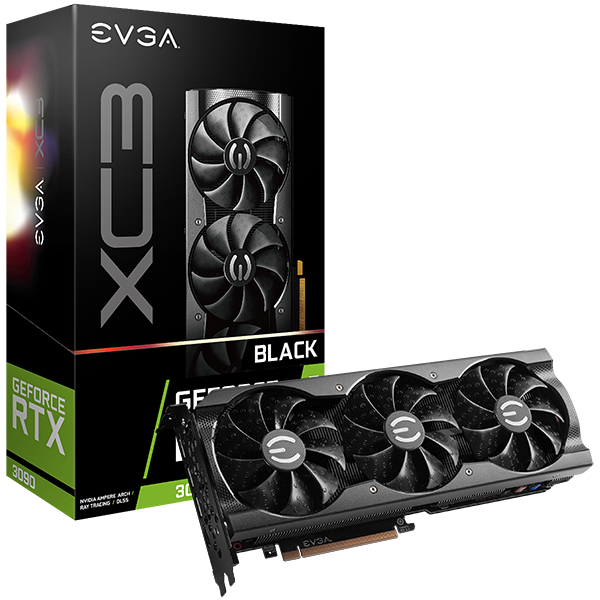 EVGA 24G-P5-3971-KR  GeForce RTX 3090 XC3 BLACK GAMING, 24G-P5-3971-KR, 24GB GDDR6X, iCX3 Cooling, ARGB LED