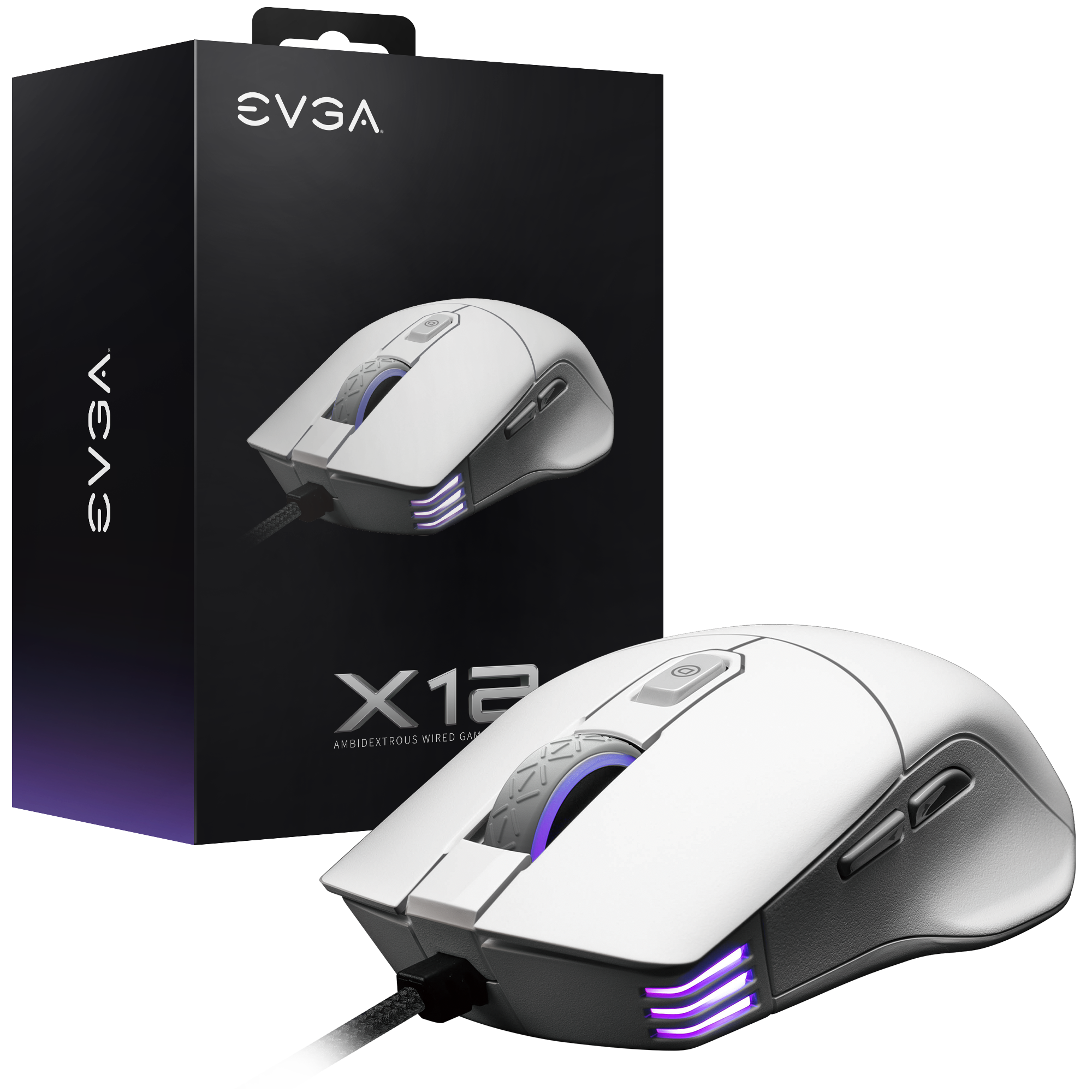 EVGA - EU - Products - EVGA X12 Gaming Mouse, 8k, Wired, White