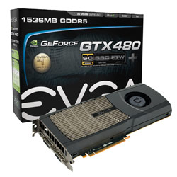 EVGA GeForce GTX 480 SuperClocked+ w/ High Flow Bracket and Backplate