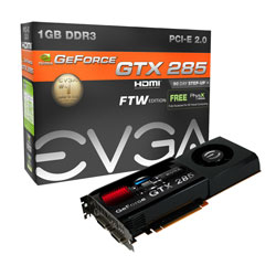 GeForce GTX 285 FTW w/ EVGA Backplate