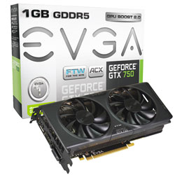 EVGA GeForce GTX 750 FTW w/ EVGA ACX Cooling