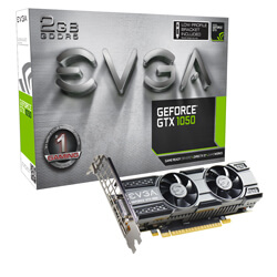 EVGA GeForce GTX 1050 GAMING, 02G-P4-5150-KR, 2GB GDDR5, ACX 2.0, Low Profile (02G-P4-5150-KR)