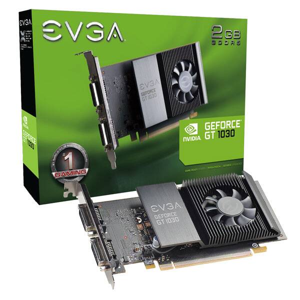 EVGA 02G-P4-6338-KR  GeForce GT 1030 SC, 02G-P4-6338-KR, 2GB GDDR5, Single Slot