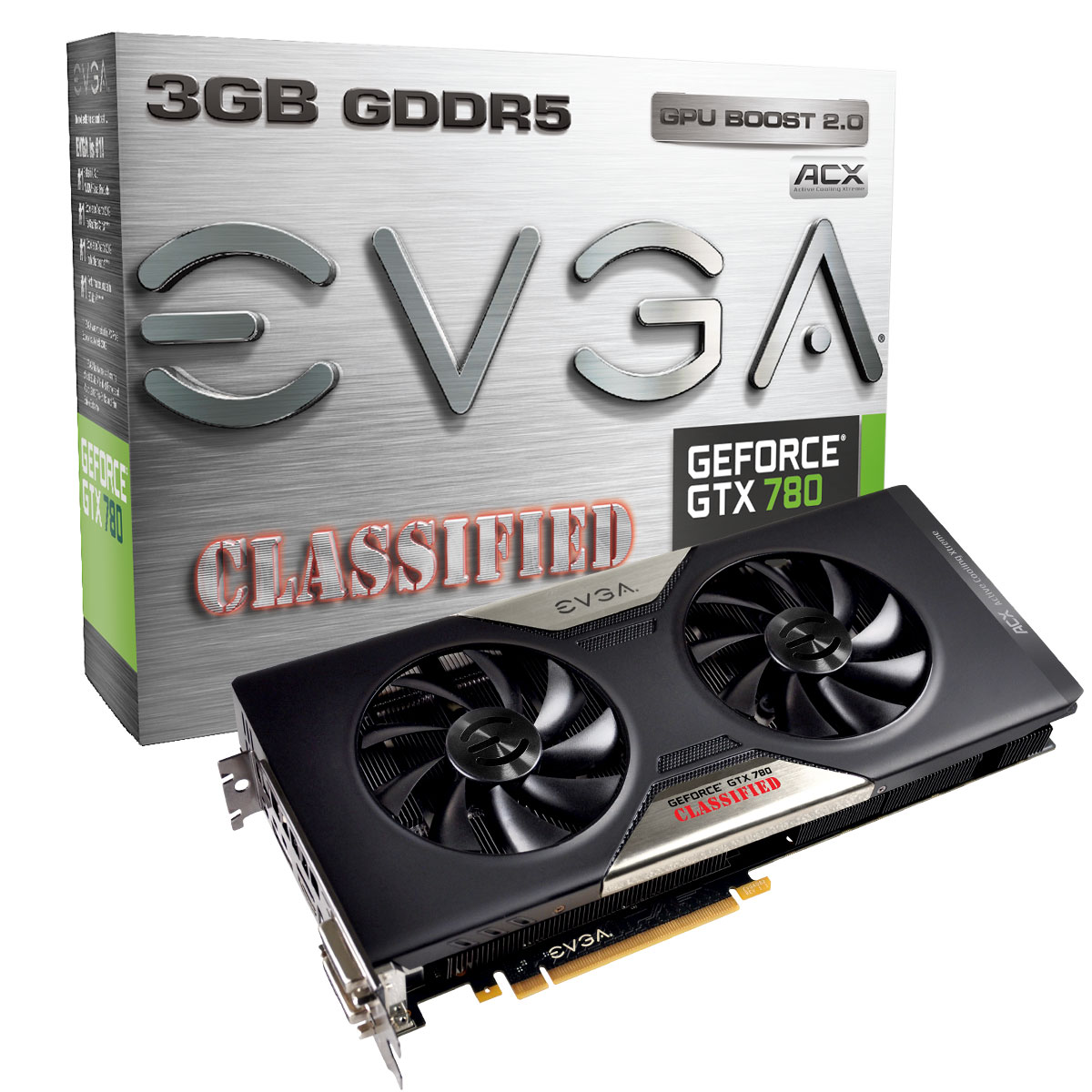 EVGA GTX 770 Classified Backplate ACX Fan, Two Fans ***NEW***