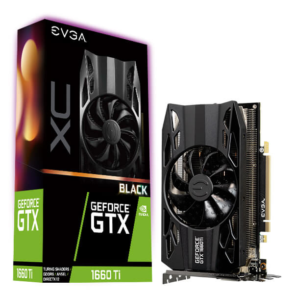 EVGA 06G-P4-1261-KR  GeForce GTX 1660 Ti XC BLACK GAMING, 06G-P4-1261-KR, 6GB GDDR6, HDB Fan