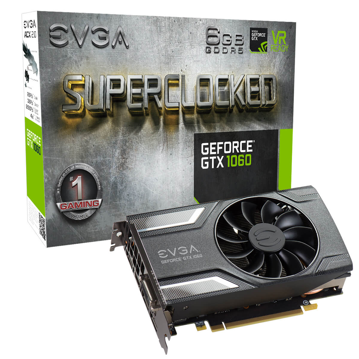 EVGA GeForce GTX 1660 SC ウルトラゲーミング 06G-P4-1067-KR 6GB