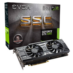 EVGA GeForce GTX 1060 SSC GAMING, 06G-P4-6264-KR, 6GB GDDR5, ACX 3.0 & LED