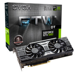 EVGA GeForce GTX 1060 FTW+ DT GAMING, 06G-P4-6366-KR, 6GB GDDR5, ACX 3.0 & LED