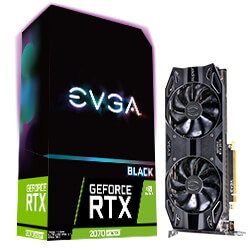 EVGA - Specs - EVGA GeForce RTX 2070 SUPER BLACK GAMING, 08G-P4-3071-KR, 8GB GDDR6