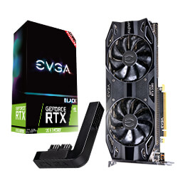 EVGA GeForce RTX 2080 SUPER BLACK GAMING, 08G-P4-3081-KP, 8GB GDDR6 + Powerlink (08G-P4-3081-KP)