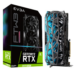 EVGA GeForce RTX 2070 SUPER FTW3 ULTRA SHIELD EDITION, OVERCLOCKED, 2.75 Slot Extreme Cool Triple + iCX2, 65C Gaming, RGB, Metal Backplate, 08G-P4-3277-KS, 8GB GDDR6