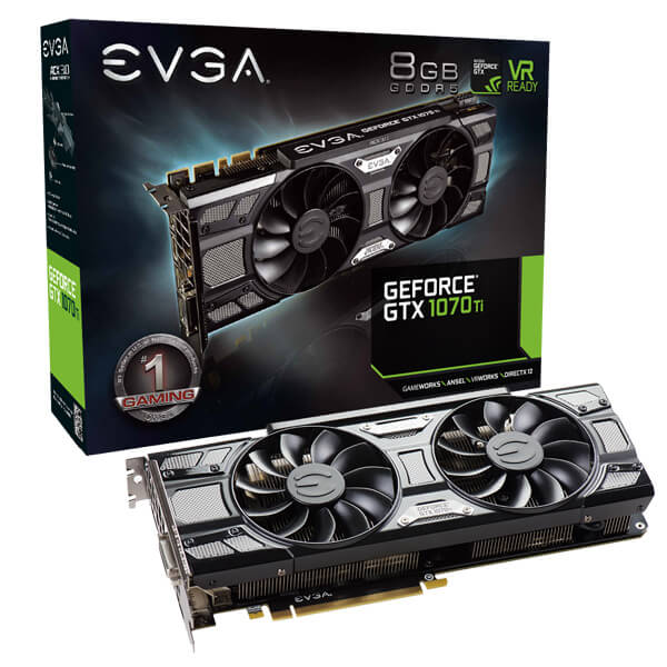 EVGA GeForce GTX 1070 Ti SC GAMING, 08G 