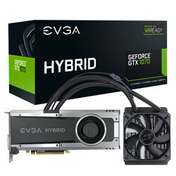 EVGA GeForce GTX 1070 GAMING, 08G-P4-6178-KR, 8GB GDDR5, HYBRID & LED