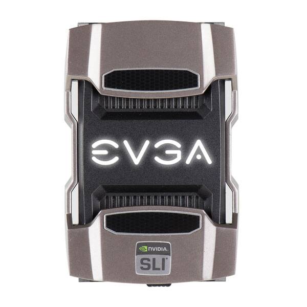 EVGA 100-2W-0025-LR  PRO SLI Bridge HB, 0 Slot Spacing, LED with 4 Preset Colors, 100-2W-0025-LR