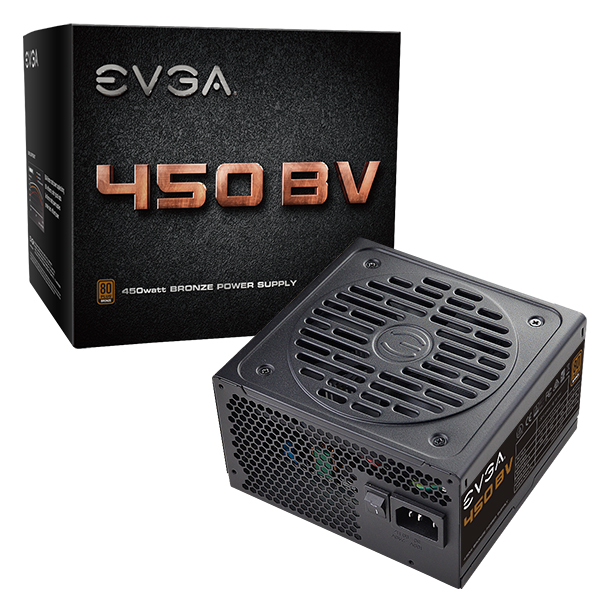 EVGA 100-BV-0450-K6  450 BV, 80+ BRONZE 450W, 3 Year Warranty, Includes FREE Power On Self Tester, Power Supply 100-BV-0450-K6 (CN)
