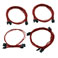 1600W G2/P2/T2 Red Additional Power Supply Cable Set (Individually Sleeved)