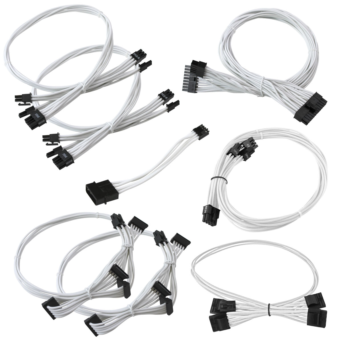 EVGA - Products - GS (550/650) White Power Supply Cable Set