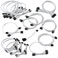 GS/PS (850/1050/1000) White Power Supply Cable Set (Individually Sleeved)