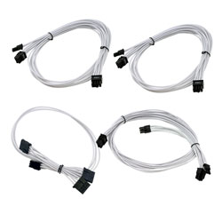 1600W G2/P2/T2 White Additional Power Supply Cable Set (Individually Sleeved) (100-CW-1600-B9)