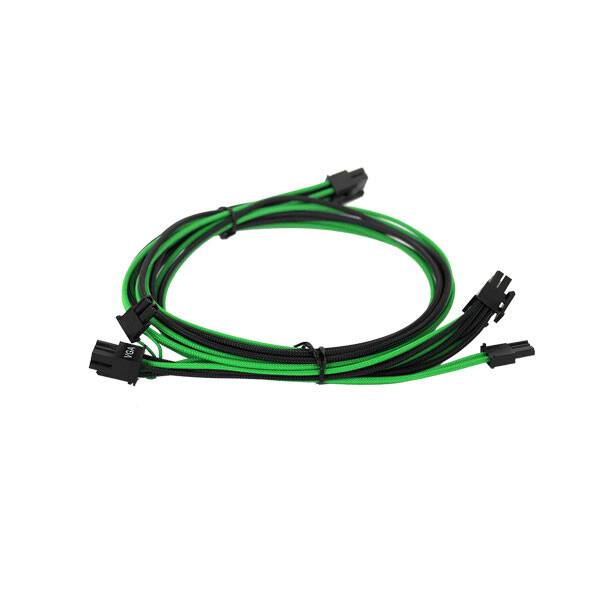 EVGA 100-G2-08KG-B9 450-850 B3/B5/G2/G3/G5/GP/GM/P2/PQ/T2 Green/Black Power Supply Cable Set (Individually Sleeved)