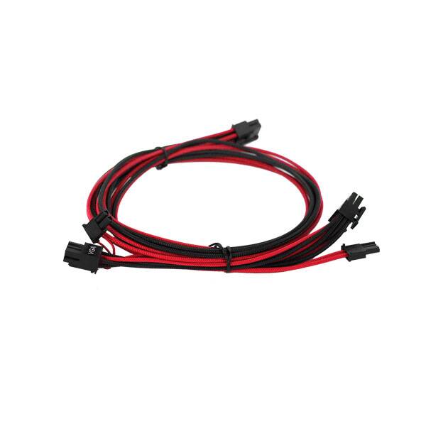 EVGA 100-G2-08KR-B9 450-850 G2/G3/G5/GP/GM/P2/PQ/T2/GP/GA/GT Red/Black Power Supply Cable Set (Individually Sleeved)