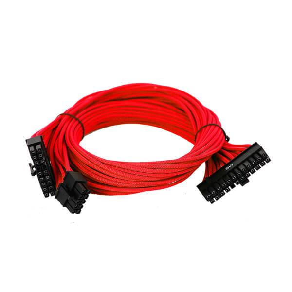 EVGA 100-G2-08RR-B9 750-850 G2/G3/P2/T2 Red Power Supply Cable Set (Individually Sleeved)