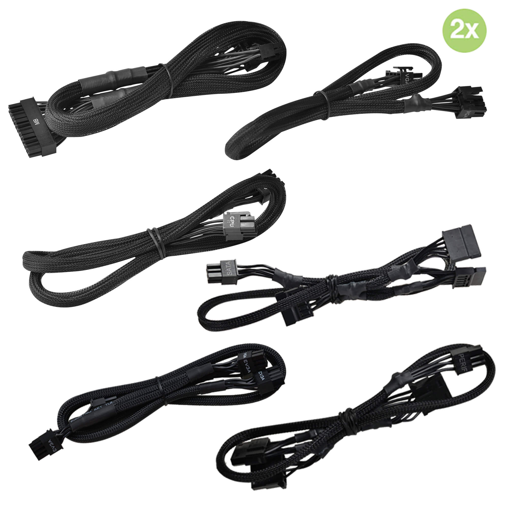 Evga Latam Productos Ba B3 B5 G2 G3 G5 Gp Gm P2 Pq T2 Black Power Supply Cable Set Sleeved 101 Ck 0850 B9