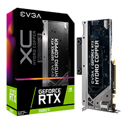 EVGA GeForce RTX 2080 Ti XC HYDRO COPPER GAMING, 11G-P4-2389-KR, 11GB GDDR6, RGB LED, Metal Backplate