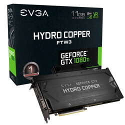 EVGA GeForce GTX 1080 TI FTW3 iCX Hydro Copper GAMING, 11G-P4-6699-KR, 11GB GDDR5X, Hydro Copper Waterblock & RGB LED, iCX Technology - 9 Thermal Sensors