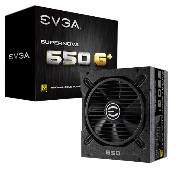 EVGA 120-GP-0650-X6  SuperNOVA 650 G+, 80 Plus Gold 650W, Fully Modular, FDB Fan, 10 Year Warranty, Includes Power ON Self Tester, Power Supply 120-GP-0650-X6 (CN)
