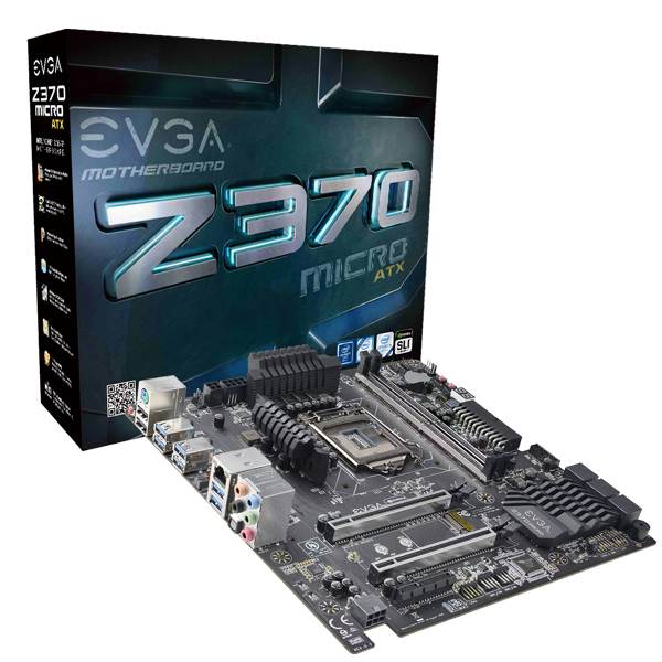 EVGA 121-KS-E375-KR  Z370 Micro ATX, 121-KS-E375-KR, LGA 1151, Intel Z370, SATA 6Gb/s, USB 3.0, mATX, Intel Motherboard