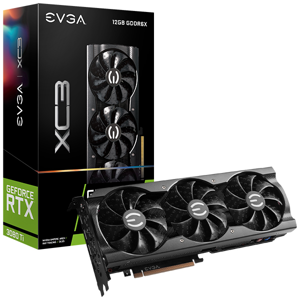 EVGA 12G-P5-3953-KR  GeForce RTX 3080 Ti XC3 GAMING, 12G-P5-3953-KR, 12GB GDDR6X, iCX3 Cooling, ARGB LED, Metal Backplate