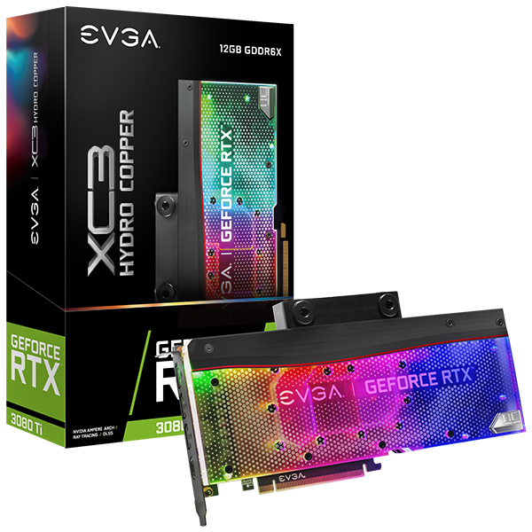 EVGA 12G-P5-3959-KR  GeForce RTX 3080 Ti XC3 ULTRA HYDRO COPPER GAMING, 12G-P5-3959-KR, 12GB GDDR6X, ARGB LED, Metal Backplate