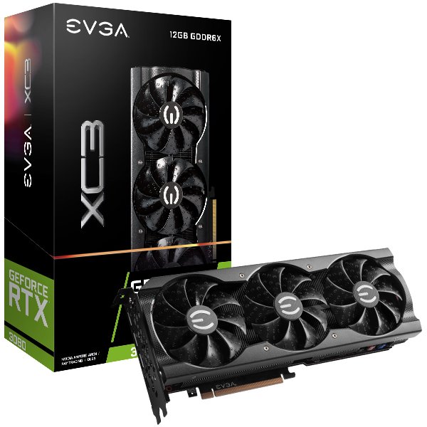 EVGA 12G-P5-4863-KL  GeForce RTX 3080 12GB XC3 GAMING, 12G-P5-4863-KL, 12GB GDDR6X, iCX3 Cooling, ARGB LED, Metal Backplate, LHR