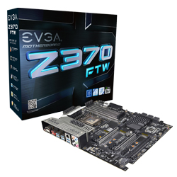 EVGA Z370 FTW, 134-KS-E377-KR, LGA 1151, Intel Z370, HDMI, SATA 6Gb/s, USB 3.1, USB 3.0, ATX, Intel Motherboard